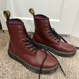 Dr. Martens burgundy/ maroon Boots